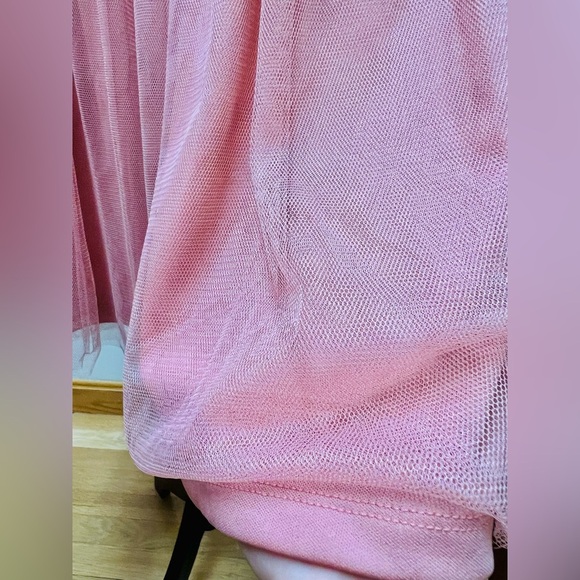 Forever 21 + Plus Sizes Elegant Dusty Pink Lace & Tulle Dress - Picture 10 of 16